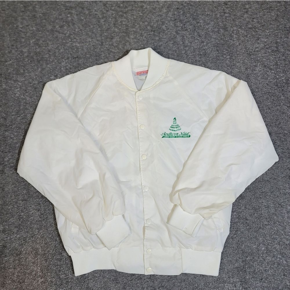 VTG 80s Hartwell Southern Maid Donuts Jacket Beige Made USA Men’s L